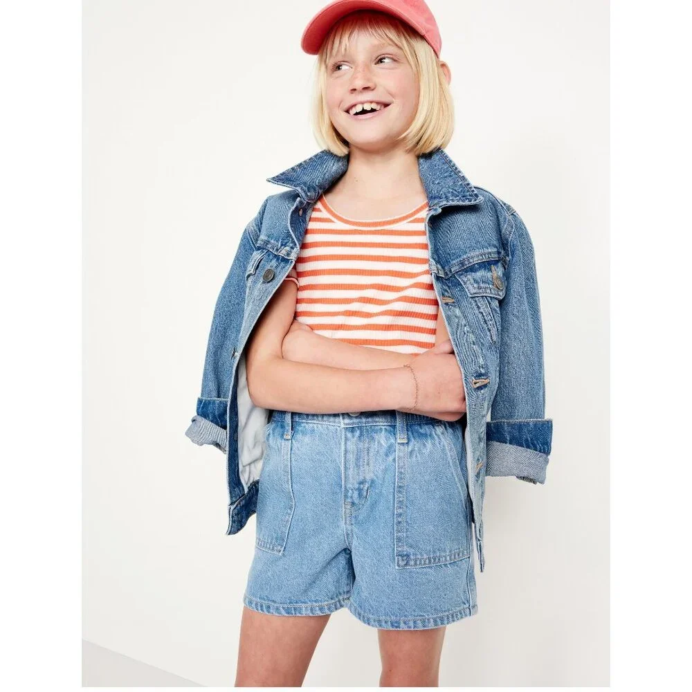 Old Navy Girls Elasticized High-Waisted Utility Jean Shorts for Girls